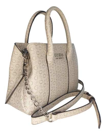 Cartera Guess Noelle Satchel Logo Latte Mini - Original