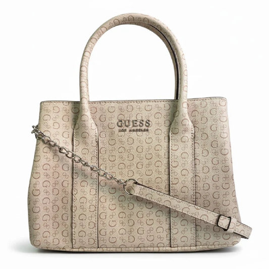Cartera Guess Noelle Satchel Logo Latte Mini - Original