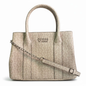 Cartera Guess Noelle Satchel Logo Latte Mini - Original