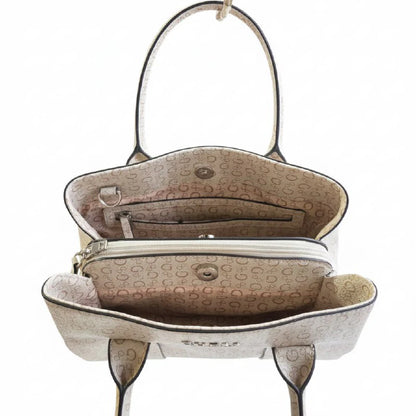 Cartera Guess Noelle Satchel Logo Latte Mini - Original