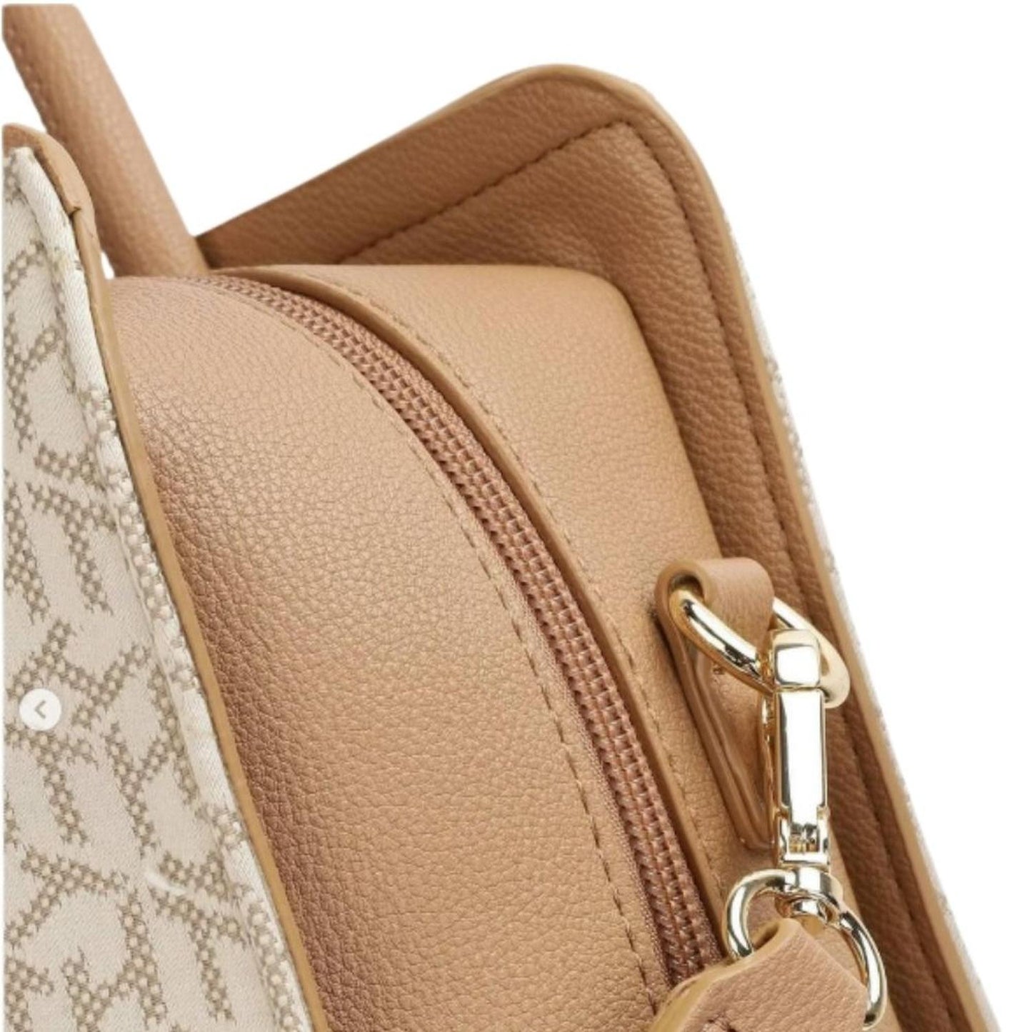 Cartera Tommy Hilfiger Doble Asa Monogram - Beige